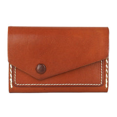 Leather Mens Card Wallet Front Pocket Wallet Small Slim Wallet Change Wallet for Men - iwalletsmen