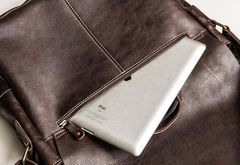Genuine Leather Mens Messenger Bag Briefcase Laptop Bag Bike Bag Cycling Bag for men - iwalletsmen