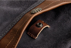 Canvas Leather Mens Cool Messenger Bag Sling Bag Chest Bag Bike Bag Cycling Bag for men