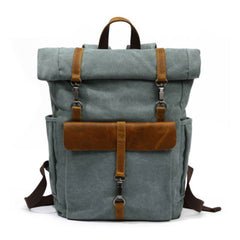 Cool Canvas Mens Travel Backpack Canvas School Backpack Laptop Backpack for Men - iwalletsmen