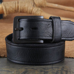 Genuine Leather Punk Rock Biker Trucker Mens Belt Men Black Coffee Belt for Men