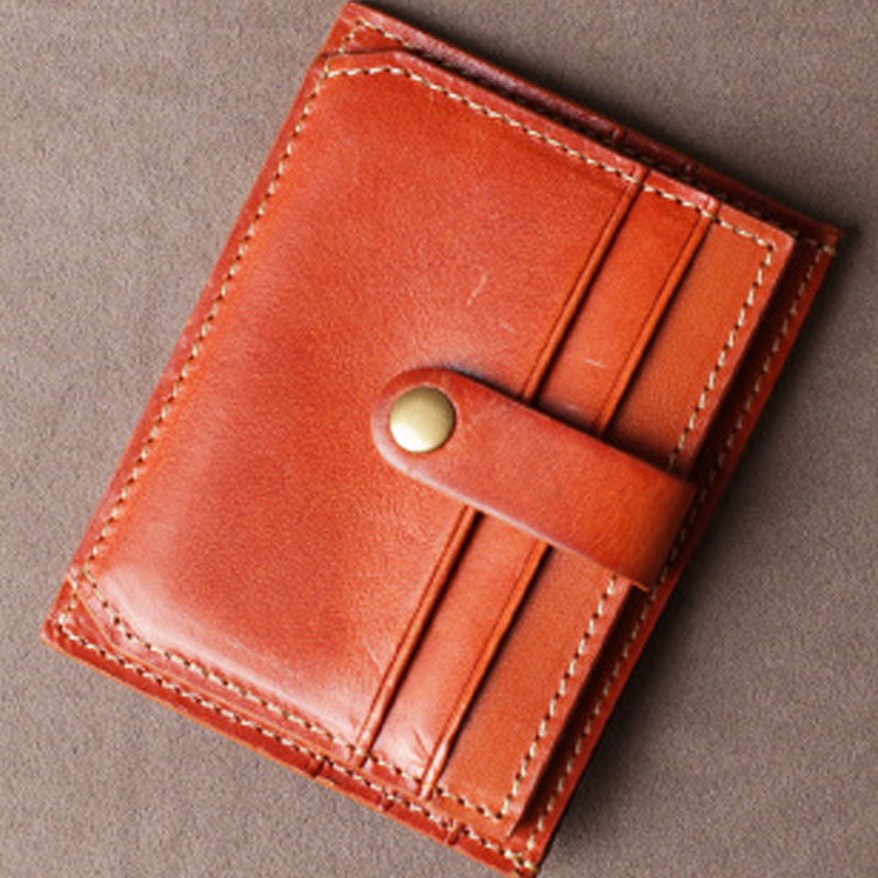 Front Pocket Wallet Red Leather Wallet for Men Handmade -  UK