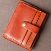 Genuine Leather Mens Cool Slim Front Pocket Wallet Leather Wallet Men Small Wallets  for Men