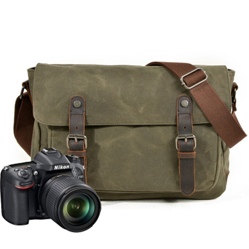 Mens Canvas Camera Messenger Bag Camera Side Bag Camera Shoulder Bag for Men - iwalletsmen