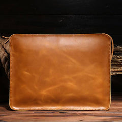 Vintage Small Leather Mens Messenger Bag Clutch Wristlet Shoulder Bag for Men - iwalletsmen