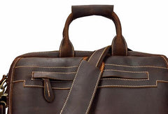 Vintage Cool Leather Briefcase Handbag Business Briefecases Shoulder Bag for men - iwalletsmen