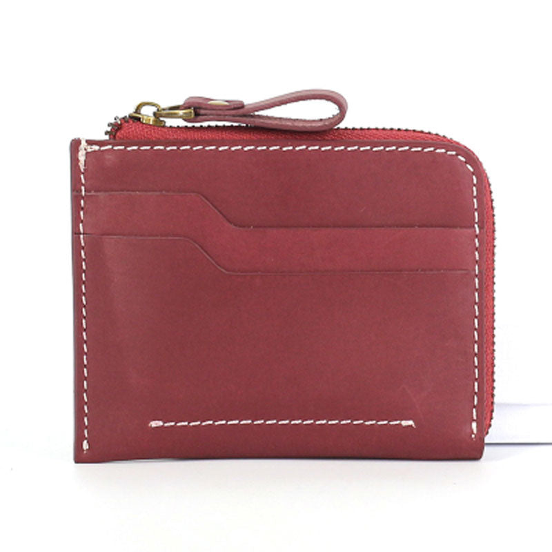 Leather Mens Front Pocket Wallets Small Slim Wallet Card Wallet Change Wallet for Men - iwalletsmen