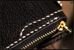 Handmade Leather Tibetan Mens Chain Biker Wallet Cool Leather Wallet Long Clutch Wallets for Men