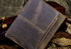 Handmade Leather Mens Cool Slim Leather Wallet Men billfold Wallets Bifold for Men