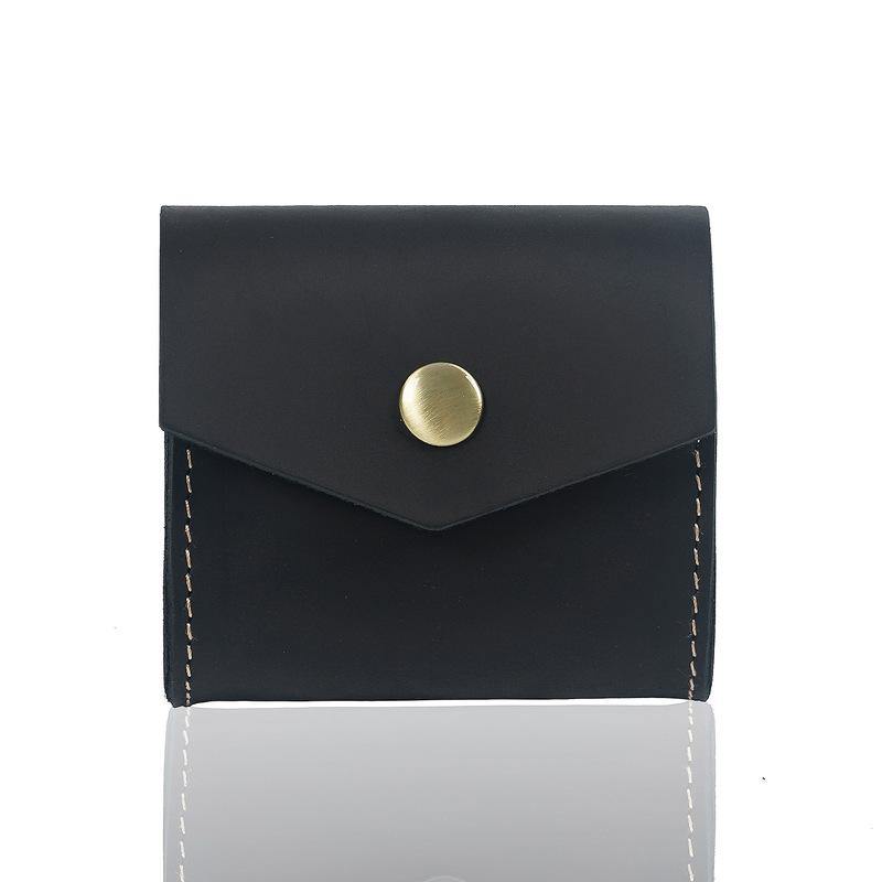 Black Small Card Holder Leather Men's Wallet Coin Holder Brown Charge Holder Small Wallet For Men - iwalletsmen