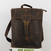 Cool Mens Leather School Backpack Travel Backpack Leather Satchel Backpack for Men - iwalletsmen