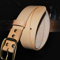 Handmade Genuine Custom Leather Mens Leather Men Brown Black Belt - iwalletsmen