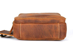 Cool Leather Chest Bag Sling Bag Sling Crossbody Bag Sling Travel Bag Sling Hiking Bag For Men - iwalletsmen