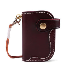 Cool Black Leather Men's Biker Key Wallet Card Holder Key Chain Key Holders Key Holder For Men - iwalletsmen