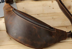 Cool Mens Leather Belt Bag Fanny Pack Waist Bags For Men - iwalletsmen