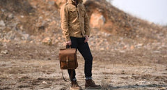 Handmade Leather Mens Cool Backpack Sling Bag Large Travel Bag Hiking Bag for men