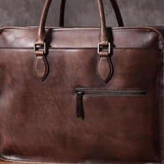 Genuine Leather Mens Cool Messenger Bag Briefcase Work Bag Business Bag for men
