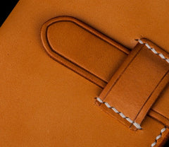 Handmade Leather Men Slim Cool Leather Wallet Long Phone Clutch Wallets for Men