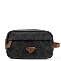 Cool Canvas Leather Mens Black Clutch Bag Mini Green Phone Bag Wristlet Bag For Men - iwalletsmen