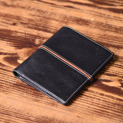 Handmade Leather Mens Cool Slim Leather Wallet Men Small Wallets Bifold for Men