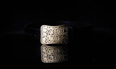 Handmade Genuine Leather Punk Rock Chinese Floral Mens Cool Men Biker Trucker Leather Belt