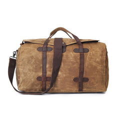 Mens Waxed Canvas Weekender Bags Canvas Travel Bag Canvas Overnight Bag for Men - iwalletsmen