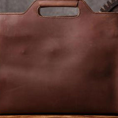 Genuine Leather Mens Cool Clutch Wristlet Bag Briefcase Work Bag Business Bag for men