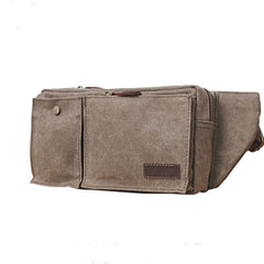 Canvas Mens Fanny Pack Canvas Waist Bag Small Canvas Chest Bag for Men - iwalletsmen