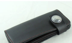 Handmade Leather Biker Wallet Mens Cool Chain Wallet Trucker Wallet with Chain