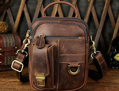 Vintage Leather Belt Pouches for Men Waist Bag BELT BAG Shoulder Bags For Men - iwalletsmen