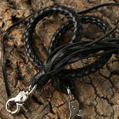 Handmade Leather Braided Wallet Chain Biker Wallet Chain Trucker Chain for Men - iwalletsmen