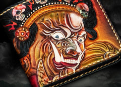 Handmade Leather Mah¨¡k¨¡la Tooled Mens billfold Wallet Cool Leather Wallet Slim Wallet for Men