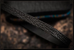 Handmade Leather Small Tooled Mens billfold Wallet Cool Chain Wallet Biker Wallet for Men