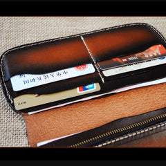 Handmade Mens Cool Leather Chain Wallet Biker Trucker Wallet with Chain - iwalletsmen