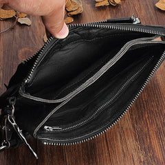 Handmade Mens Cool Long Leather Chain Wallet Cards Biker Trucker Wristlet Wallet - iwalletsmen
