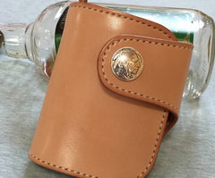 Handmade Leather Biker Wallet Mens Cool billfold Chain Wallet Trucker Wallet with Chain