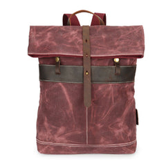 Waxed Canvas Mens Cool Backpacks Canvas Travel Backpack Canvas School Backpack for Men - iwalletsmen