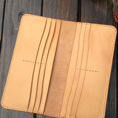 Handmade Leather Wallet Mens Clutch Wallet Cool Wallet Long Wallets for Men