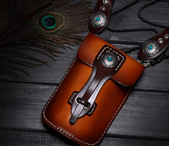Leather Belt Pouch Mens Small Cases Waist Bag Hip Pack Belt Bag Fanny Pack Bumbag for Men