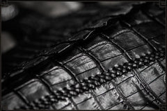 Handmade Leather Black Mens Chain Biker Wallet Cool Leather Wallet Long Clutch Wallets for Men