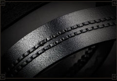 Handmade Genuine Leather Mens Belt Custom Cool Leather Men Black Belt for Men