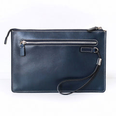 Cool Handmade Leather Mens Wristlet Bag Clutch Zipper Clutch for Men - iwalletsmen