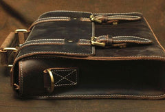 Vintage Leather Messenger Bag Briefcase Handbag Cool Shoulder Bag For Men - iwalletsmen
