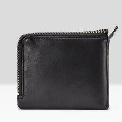 Handmade Mens Cool billfold Leather Wallet Men Small Wallets Bifold for Men