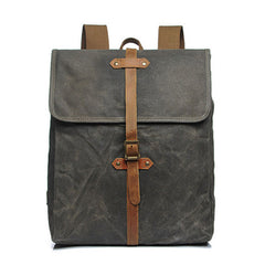 Cool Waxed Canvas Mens School Backpack Canvas Travel Backpack Canvas Backpack for Men - iwalletsmen
