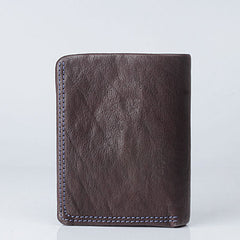 Genuine Leather Mens Cool Slim Leather Wallet Men Small Wallets Bifold for Men - iwalletsmen