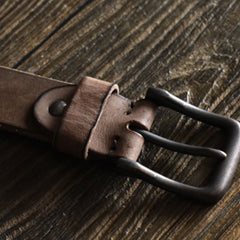 Handmade Leather Mens Leather Men Distress Brown Black Belt for Men Cool Leather Belt