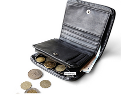 Genuine Leather Mens Cool billfold Leather Wallet Men Small Wallets Bifold for Men
