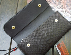Handmade Leather Mens Clutch Wallet Cool Wallet Long Wallets Wallet for Men