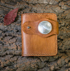 Handmade Leather billfold Mens Chain Biker Wallet Cool Leather Wallet With Chain Wallets for Men - iwalletsmen